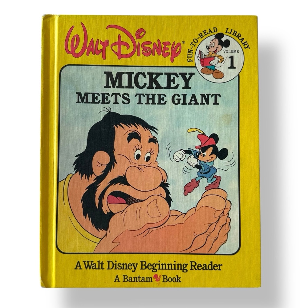 Vintage 1986 Walt Disney “Mickey Meets the Giant” Fun-to-Read Library Volume 1